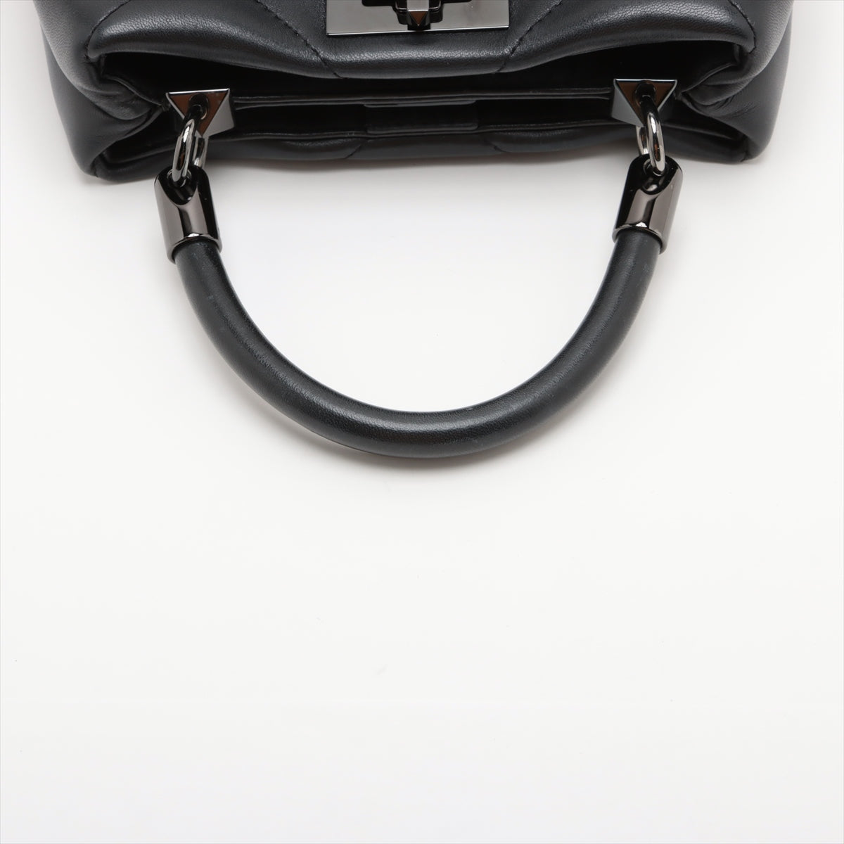 Valentino Garavani Romanstads Leather x Stads 2WAY Handbag Black