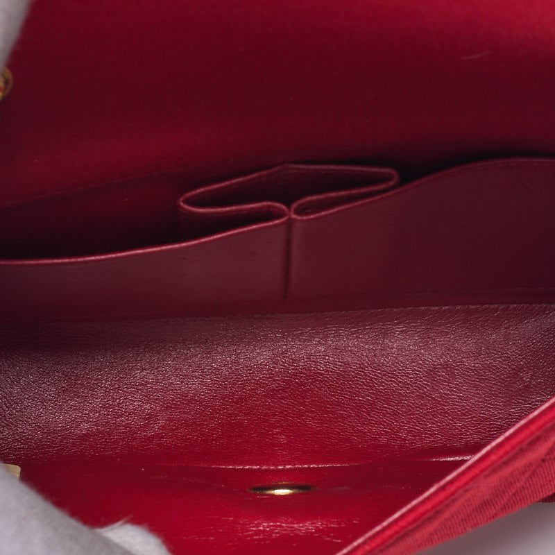 CHANEL 【CHANEL】MINI TRASSE Full Flap Turnlock Chain Shoulder Cotton Red  Shoulder Bag Mini Shoulder Bag  Bag Hybrid 【 Ship】【SS】Official Online