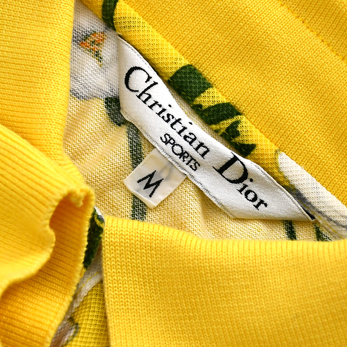 Christian Dior 1990s Sports Polo T-shirt Yellow 
