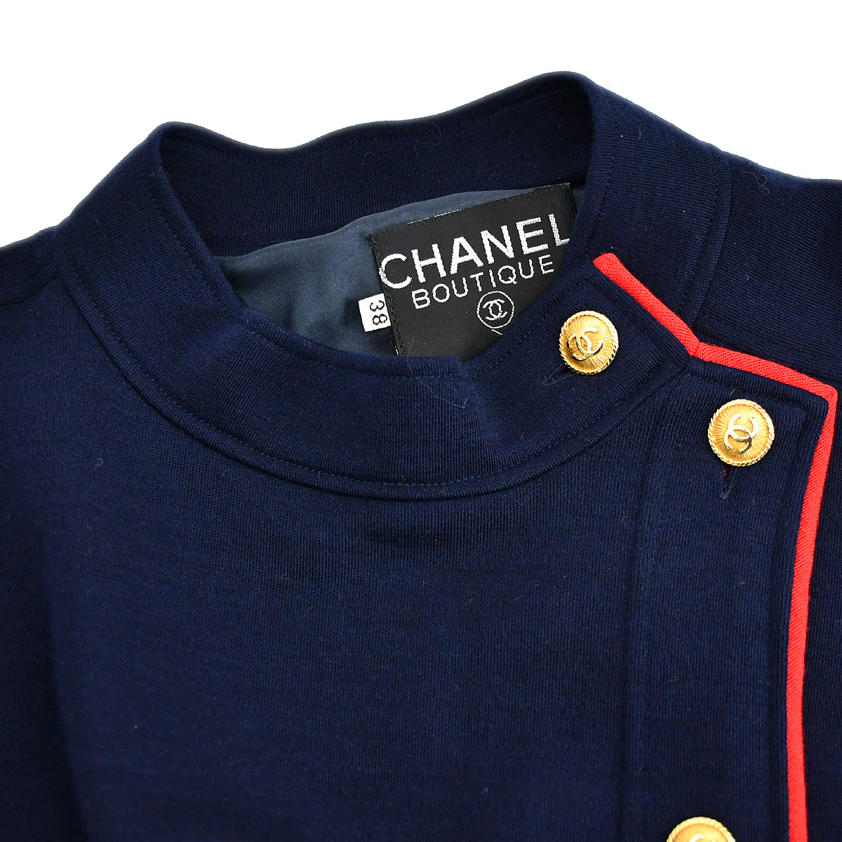 Chanel Setup Tops Skirt Navy 