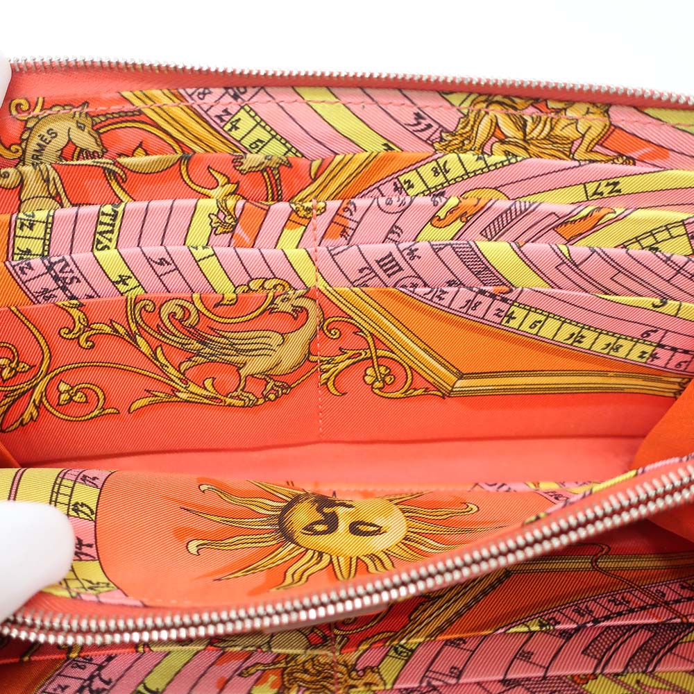 Hermes Azap Silkwin Long Epsom Pink Q stamped 2013 manufactured wallet wallet