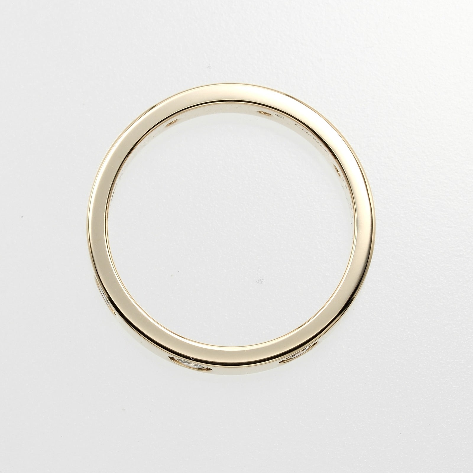 Cartier Mini-Love Wedding Ring Ring 8 K18 YG Yellow G 8P Full Diamond  3.97g A+ Ranked Wedding Ring