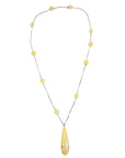 Chanel Artificial Pearl Silver Chain Necklace White 99P