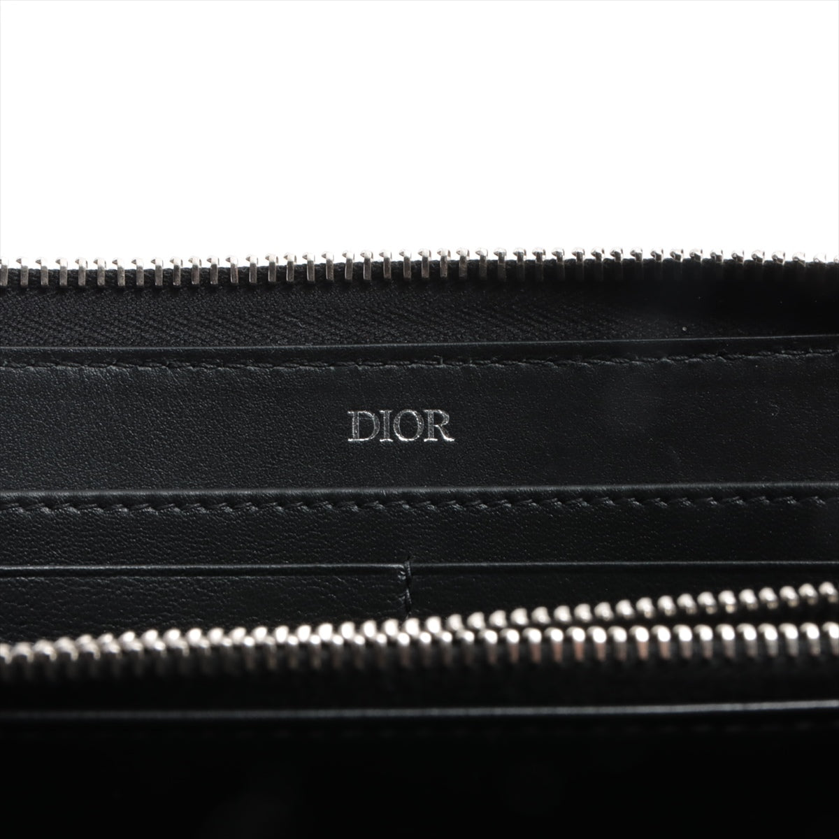 Dior  the Galaxy Leather Round  Wallet Black