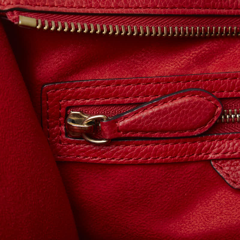 Celine 行李箱迷你手提包 紅色皮革 Celine