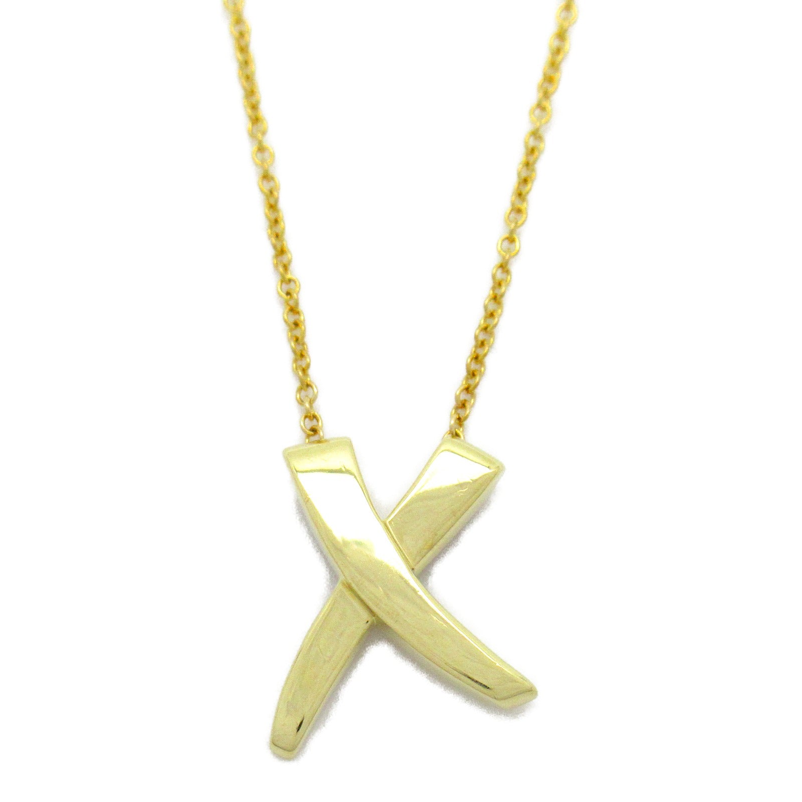 Tiffany TIFFANY&amp;CO Kiss Necklace Collar Jewelry K18 (Yellow G) Women&#39;s Gold