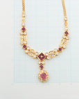 Ru diamond necklace 750 14.8g R139 R100 D152