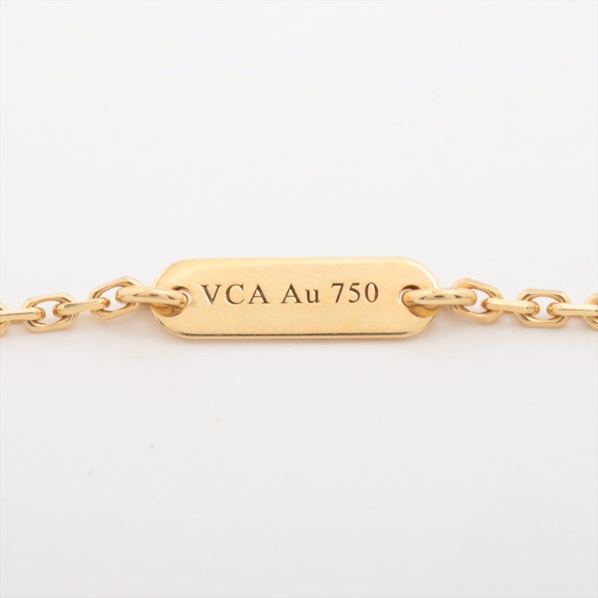 Van Cleef & Arpels Vintage Alhambra Onyx Necklace 750 (YG) 5.1g