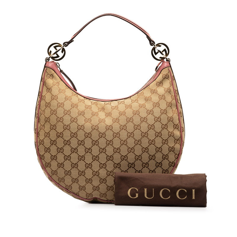 Gucci GG canvas one-shoulder bag 232962 beige pink canvas leather ladies Gucci