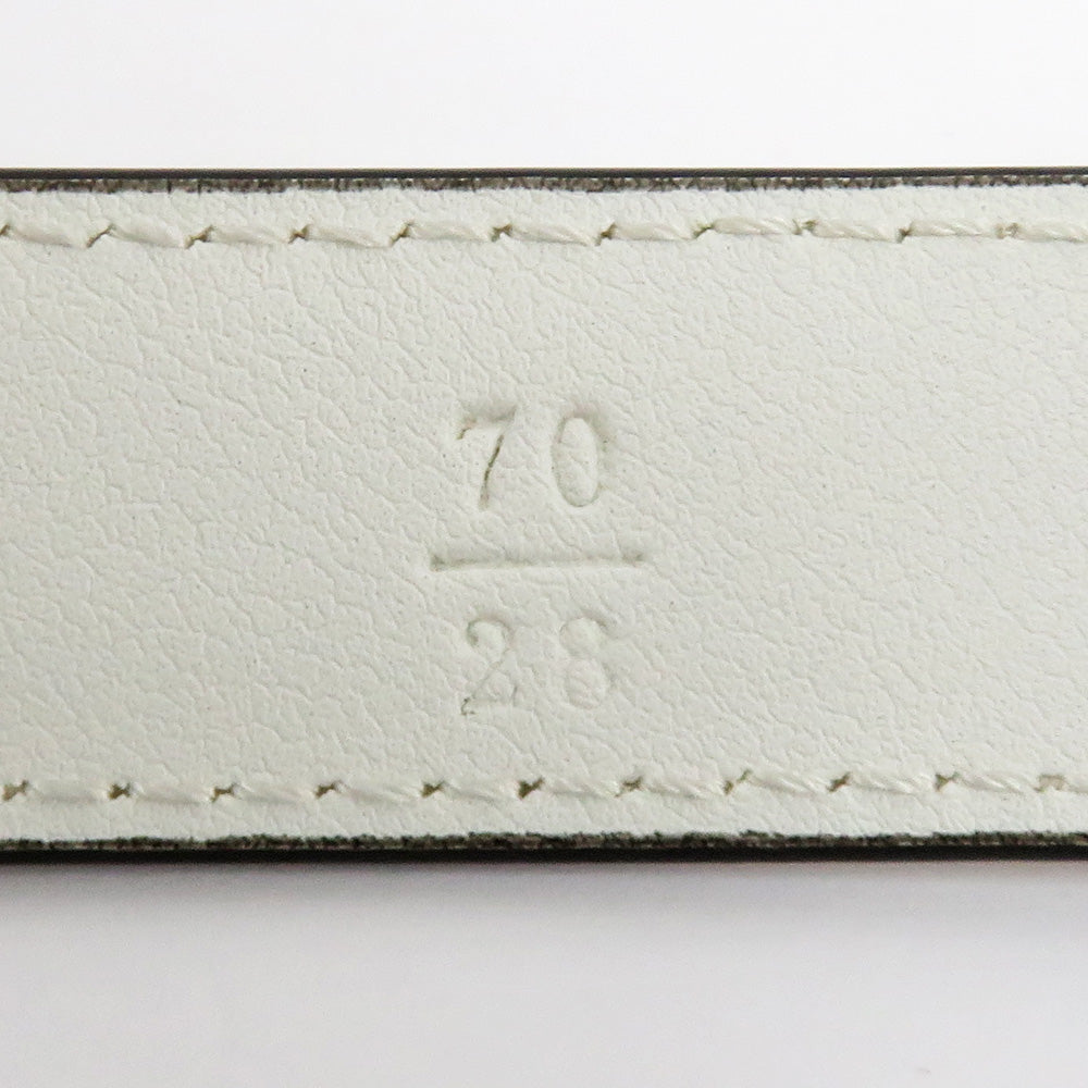 FI FENDI FF Belt 8C0648A Leather Ivory White G  GD Gold Tools 70 Small