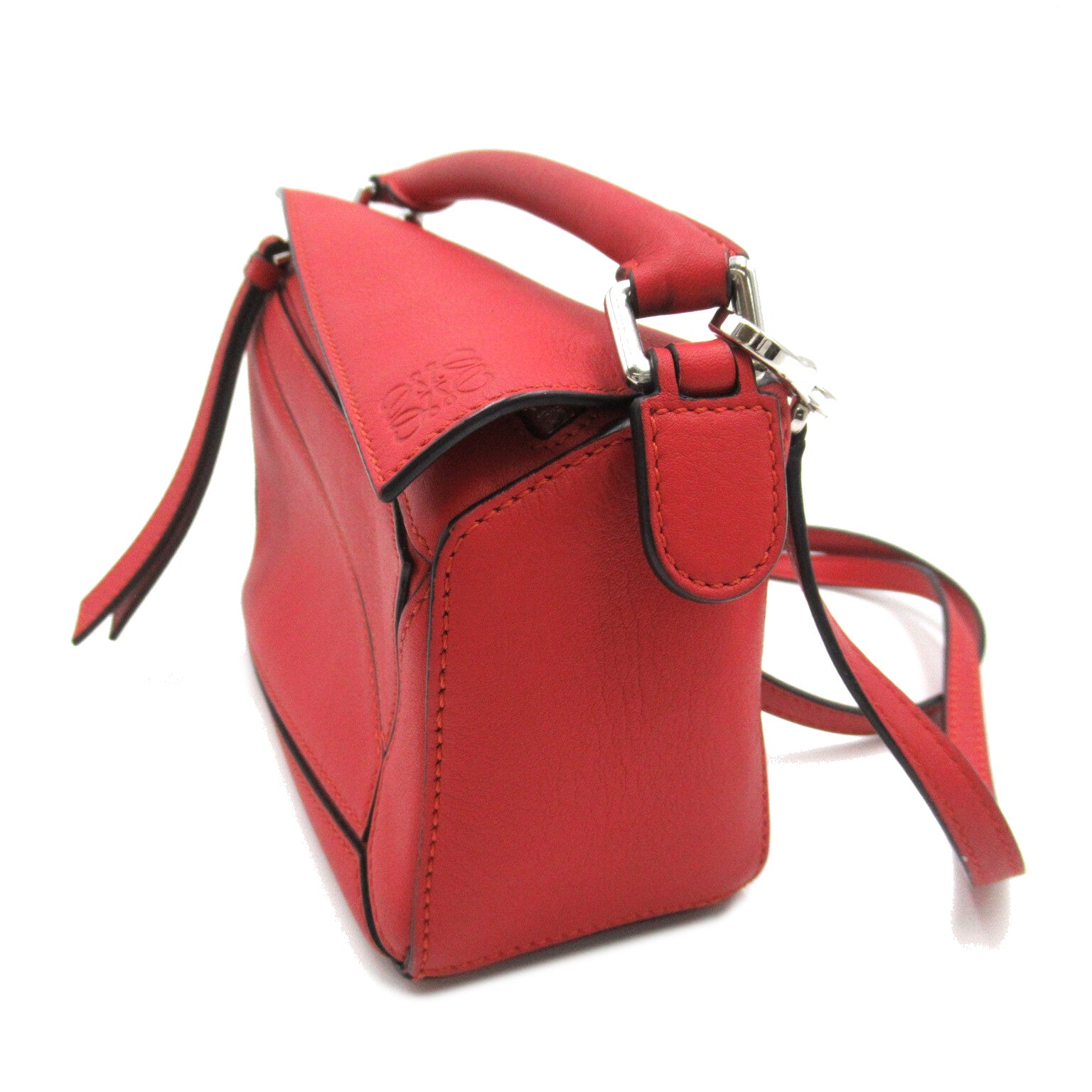 Loewe LOEWE Puzzle Bag Mini 2w Shoulder Bag Leather  Red