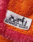 Hermes Elephant  Beach Toilet Pink Orange Multicolor Cotton  Hermes
