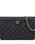 Gucci GG Denim X Leather Chain Shoulder Bag Black 503877