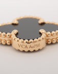 Van Cleef & Arpels Vintage Alhambra 20P Onyx Necklace 750 (YG) 46.5g VCARA43100 Vintage