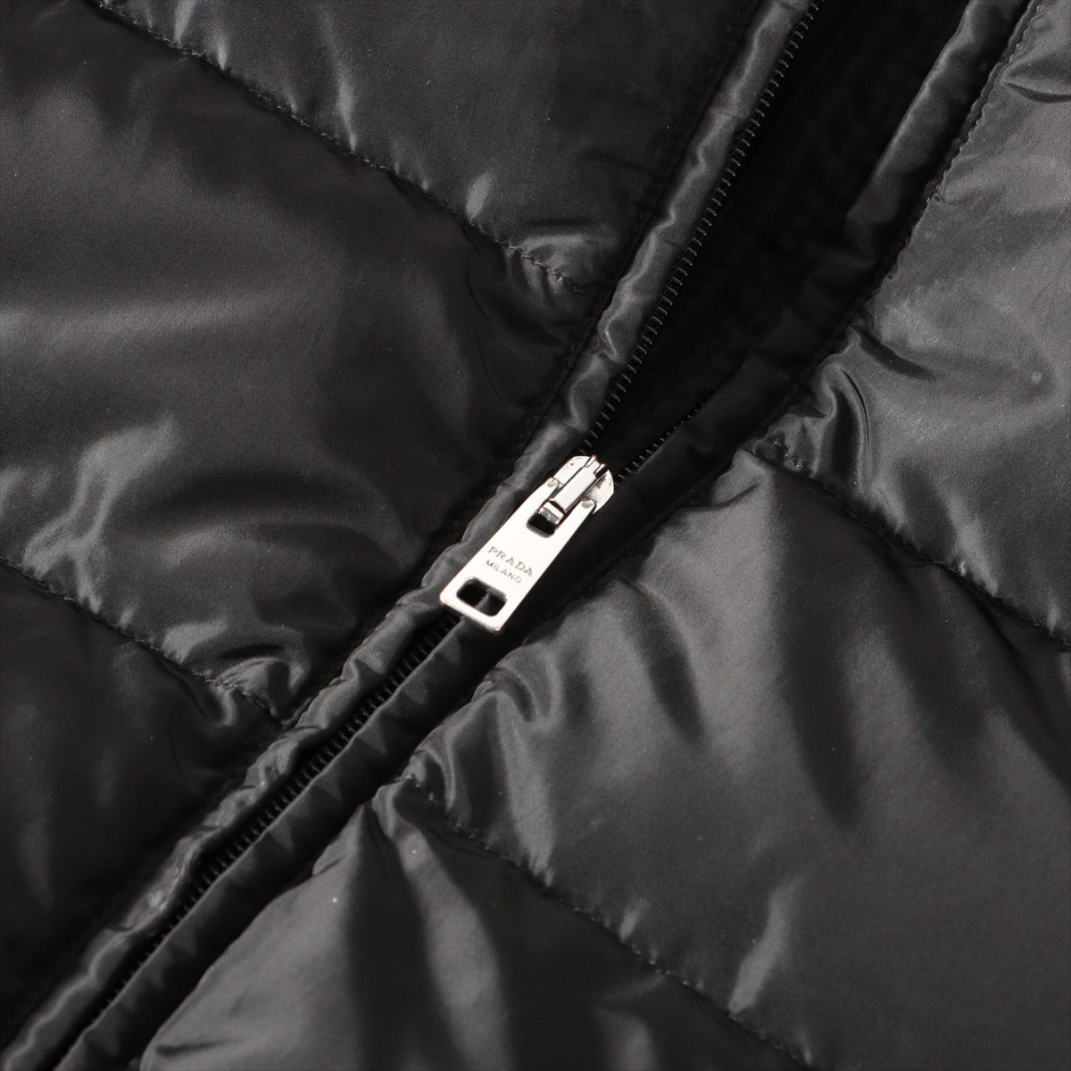 Prada 21 Years Polyester Down Jacket 40  Black Belt 290364