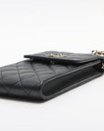Chanel Matrasse Caviar S Chain Shoulder Bag Phone Case Black G  32rd