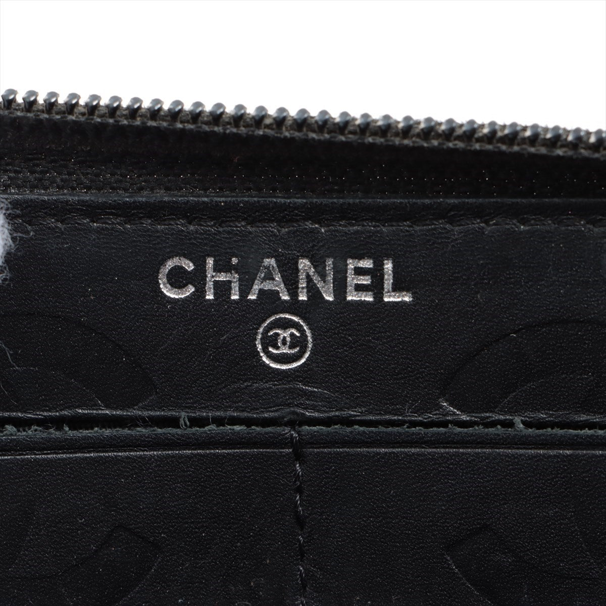 Chanel Combon Line in Round  Wallet Black Silver  13th Series Seal Coloring