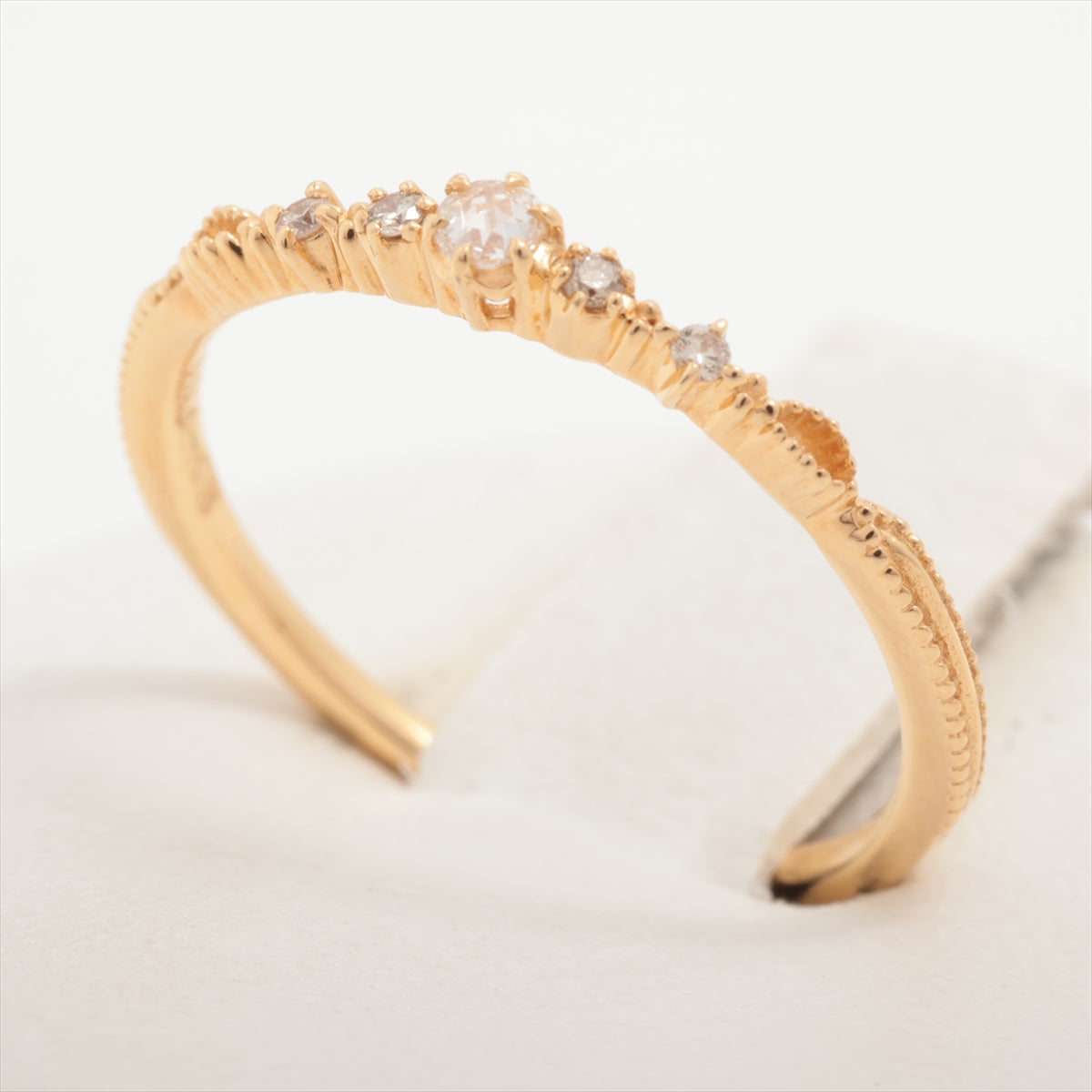 Agat Diamond Ring K18 (YG) 1.2g 0.04