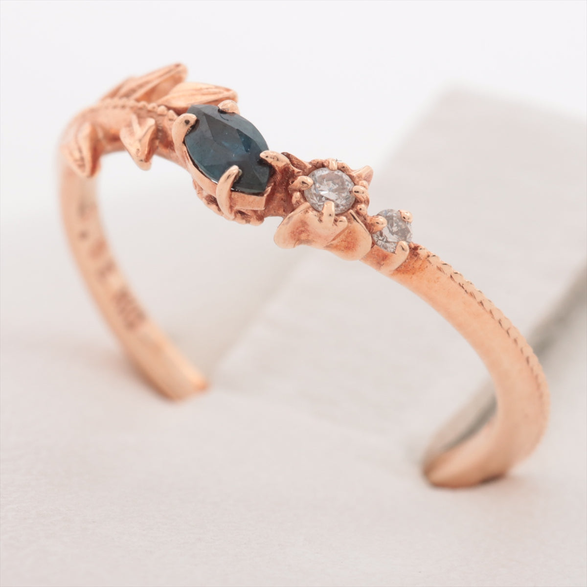 Agat Sapphire Diamond Ring K10 (YG) 0.9g 0.02 EVA