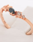 Agat Sapphire Diamond Ring K10 (YG) 0.9g 0.02 EVA