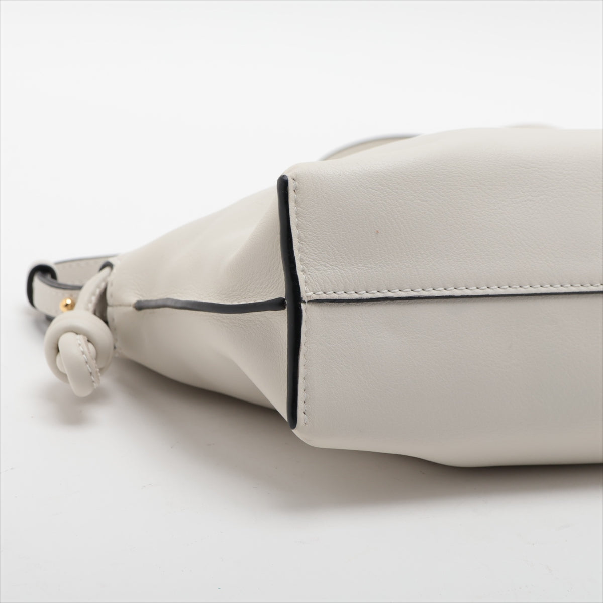 Loewe Flamenco Clutch Mini Leather Shoulder Bag Ivory