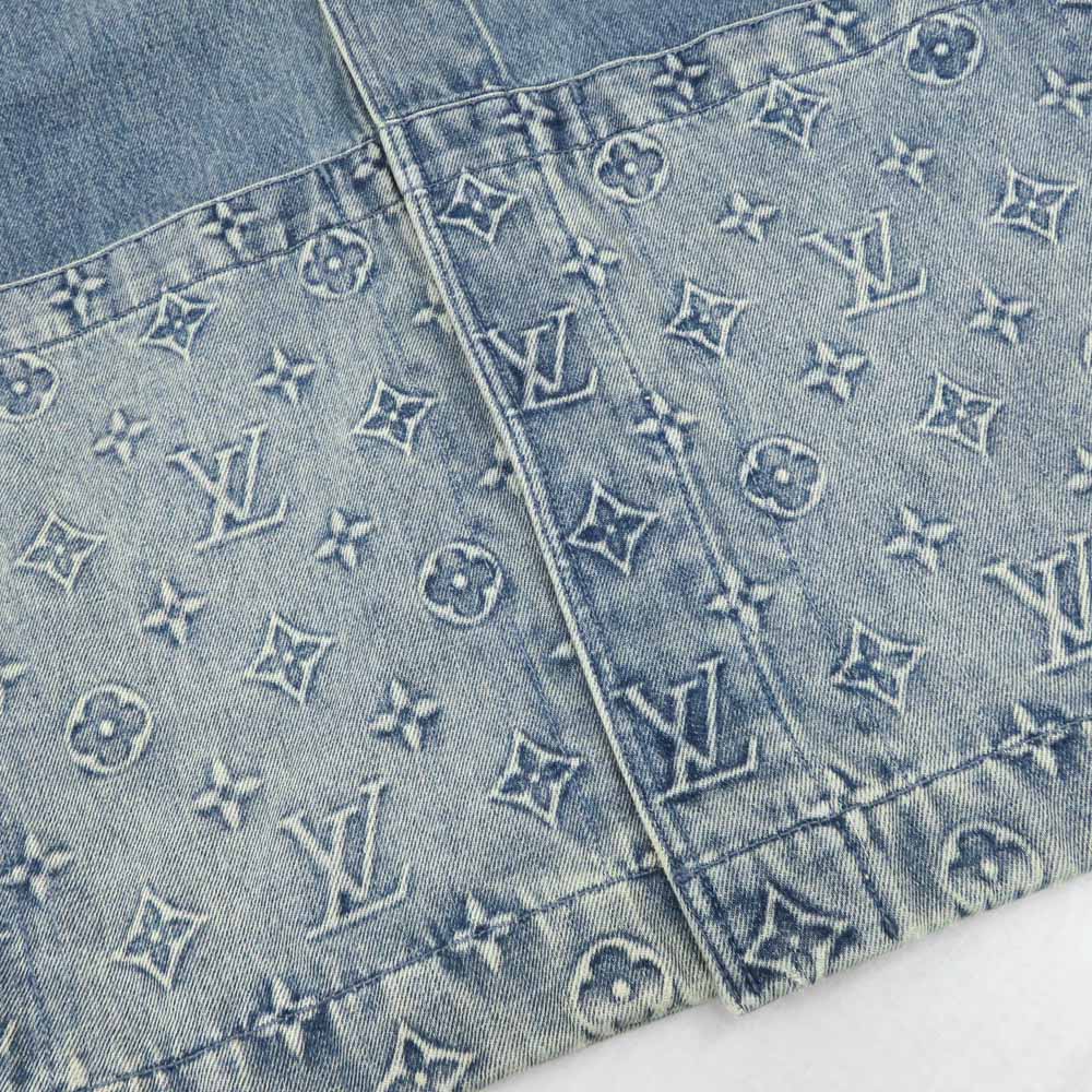 Louis Vuitton Short Sleeve Denim Workwear Monogram  y 1ABLDF XS Size  Clothes Apparel Fashion Fine s