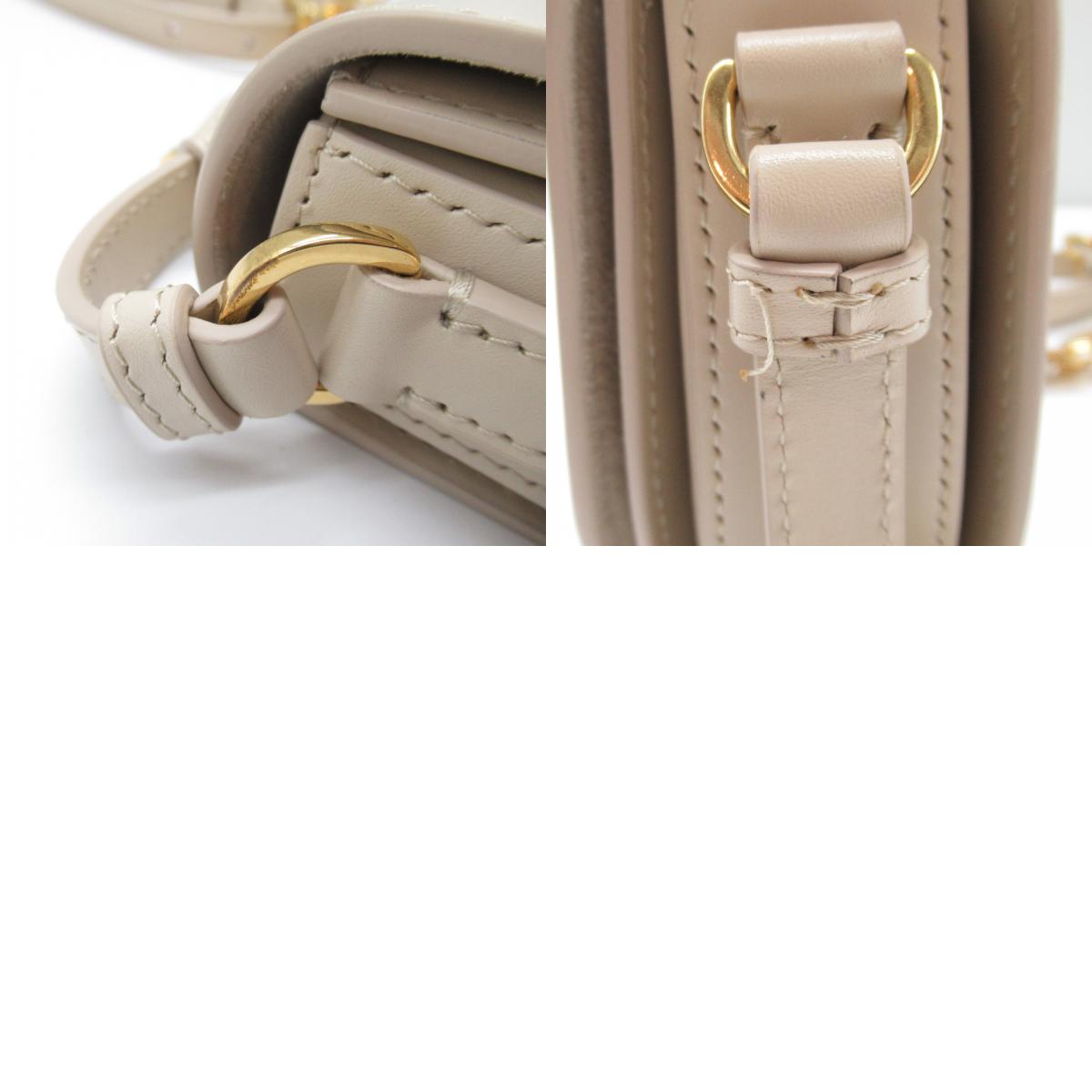 Dior Chain Shoulder Bag Leather  Beige M9280UZWS52U