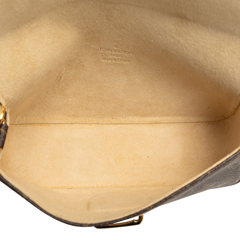 Louis Vuitton 交織字母手包 Ragune 眼鏡盒 M60008 棕色 PVC 皮革 Louis Vuitton