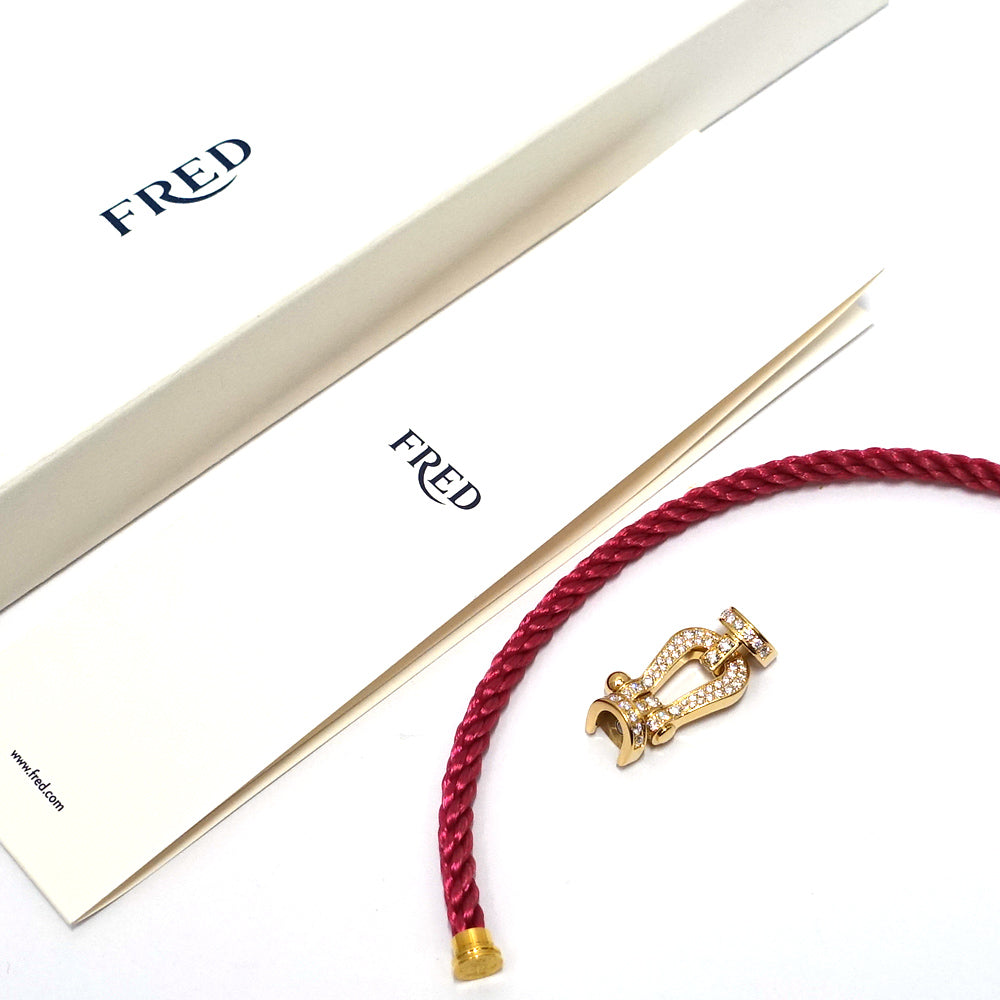 Fred K18YG Force 10 LM  Model Pavé Diamond Bracelet 0B0048 Pink 750YG Jewelry Others