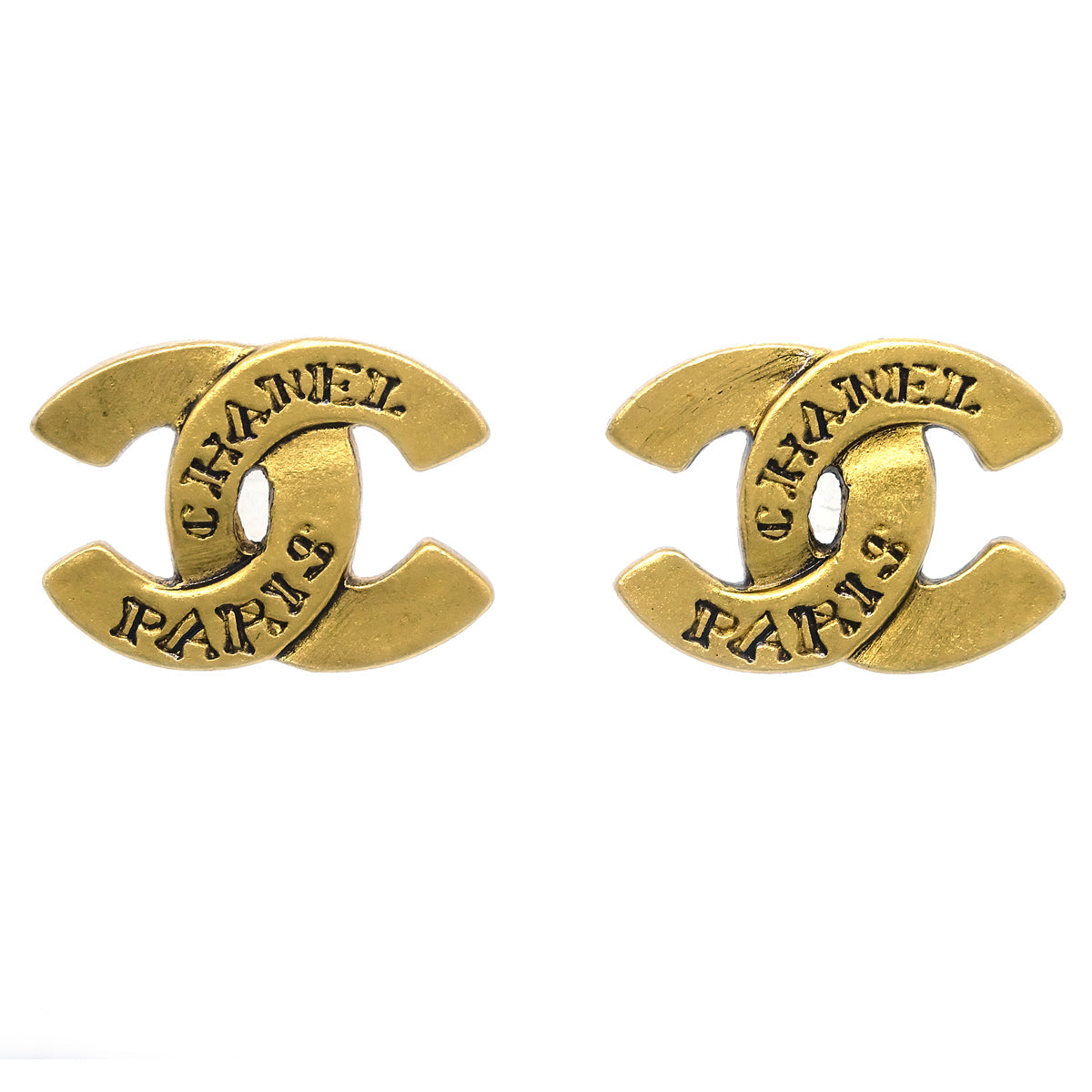 Chanel CC Piercing Earrings Gold 99A