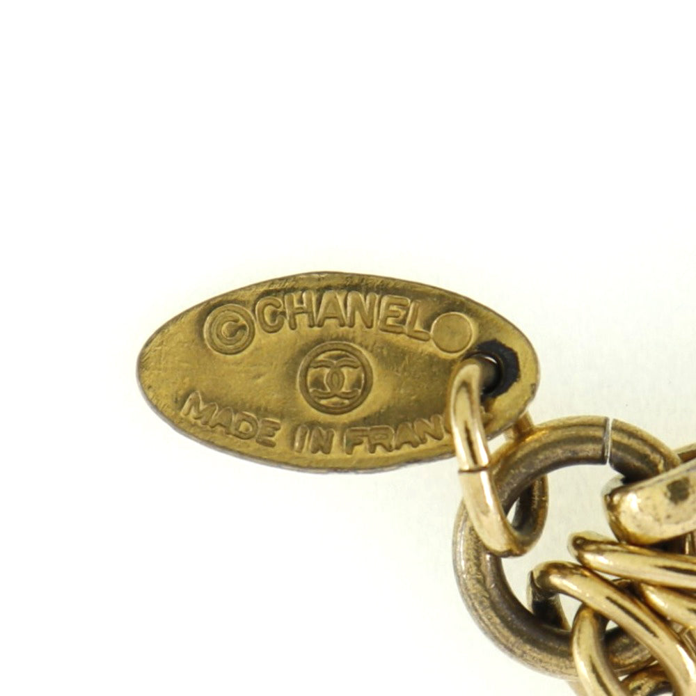 CHANEL Loupé Necklace Double Chain Vintage G  French made  106.5g Loupe  Secondary Loupé Collar