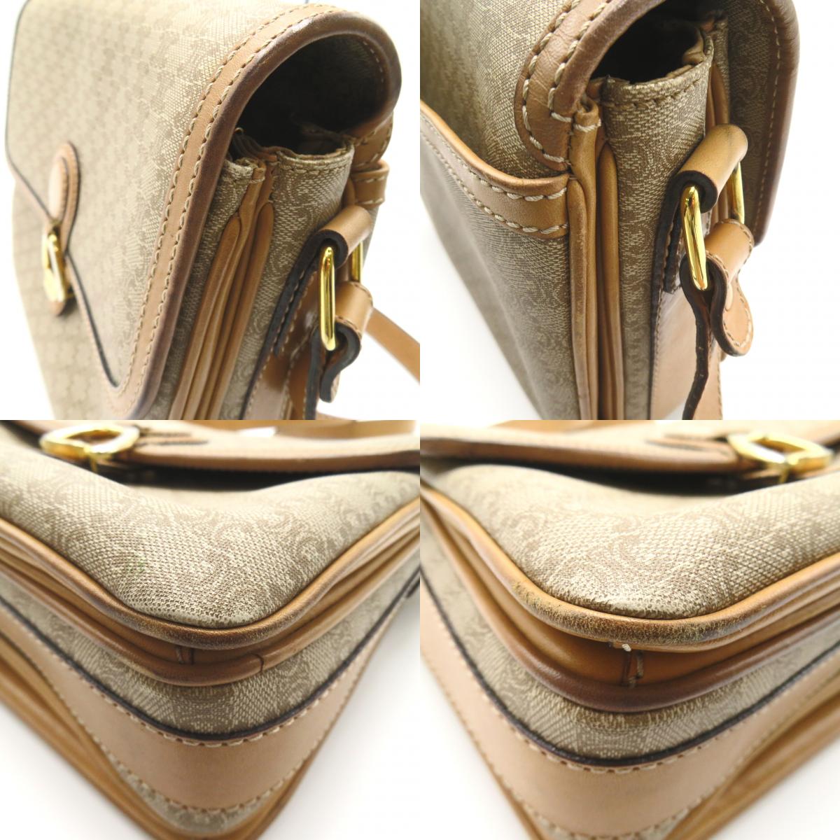 Celine Celine Shoulder Bag Shoulder Bag PVC Coated Canvas Leather  Beige Collection