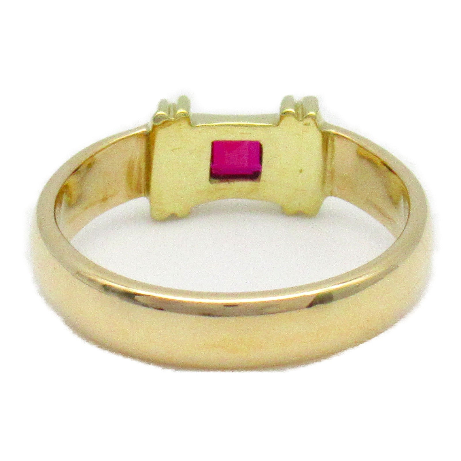 Tiffany TIFFANY&amp;CO Ru Ring Ring Ring Jewelry K18 (Yellow G) Ruby  Pink