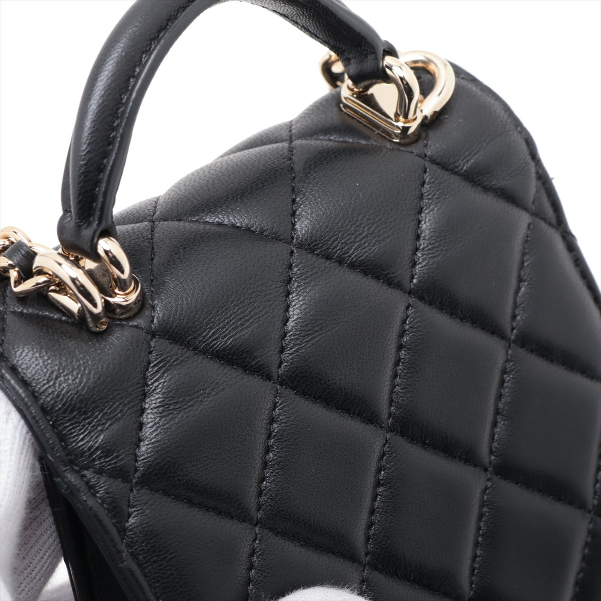 Chanel Lambskin  Chain Shoulder Bag Black G