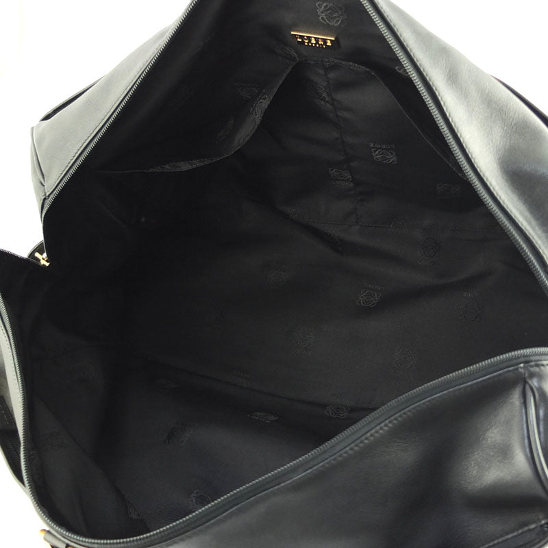 Loewe Boston Bag 2WAY Travel Bag Black G  Leather