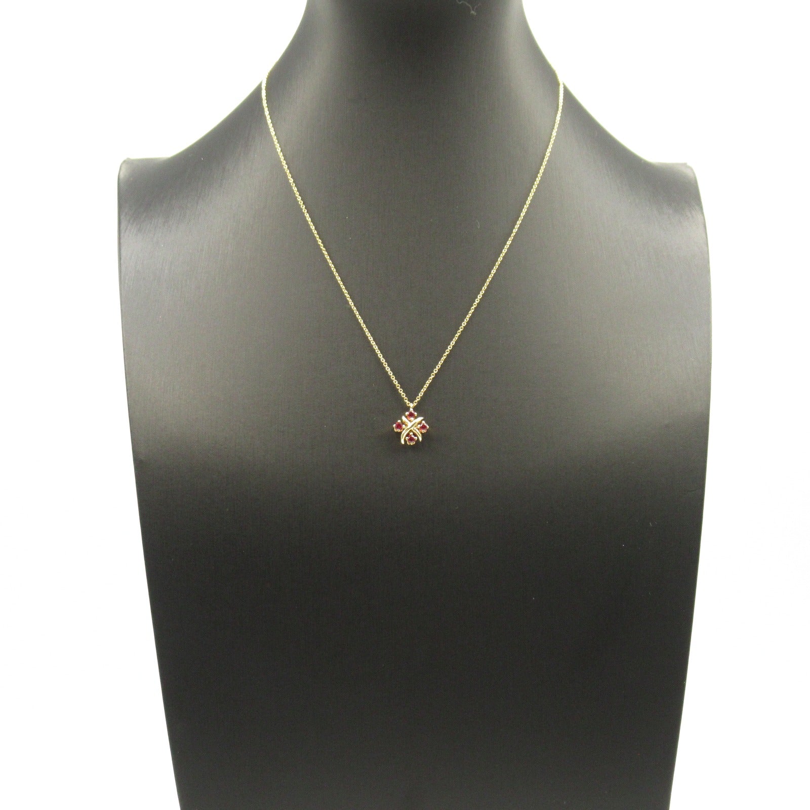 Tiffany TIFFANY&amp;CO Jean Schlumberger Lin ru necklace necklace jewelry K18 (yellow g) ruby ladies red