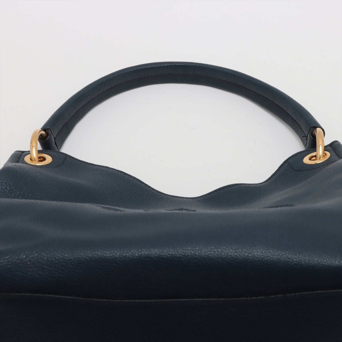 Prada Vittero Leather Shoulder Bag Navy 1BC051