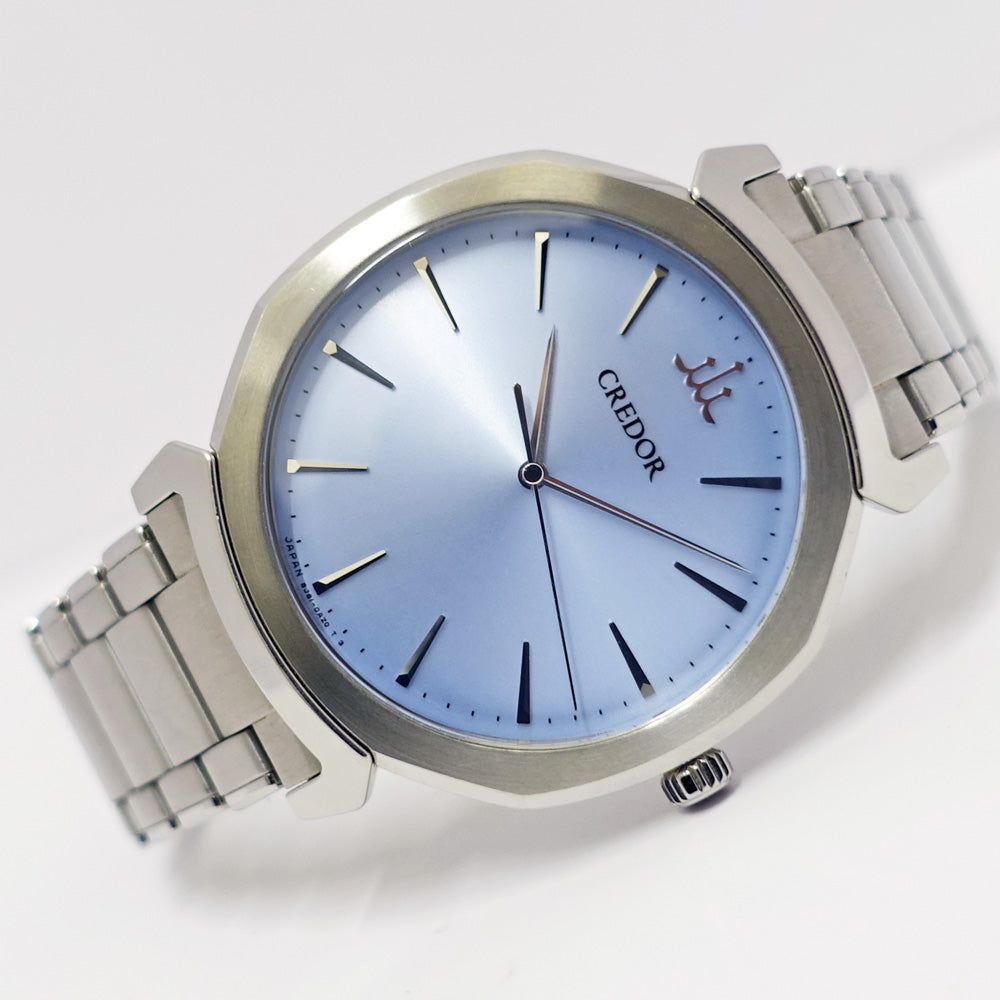 Seiko CREDOR CEDOR GCAR063 LINEALX SALON Special Model SS Ice Blue Mens Quartz