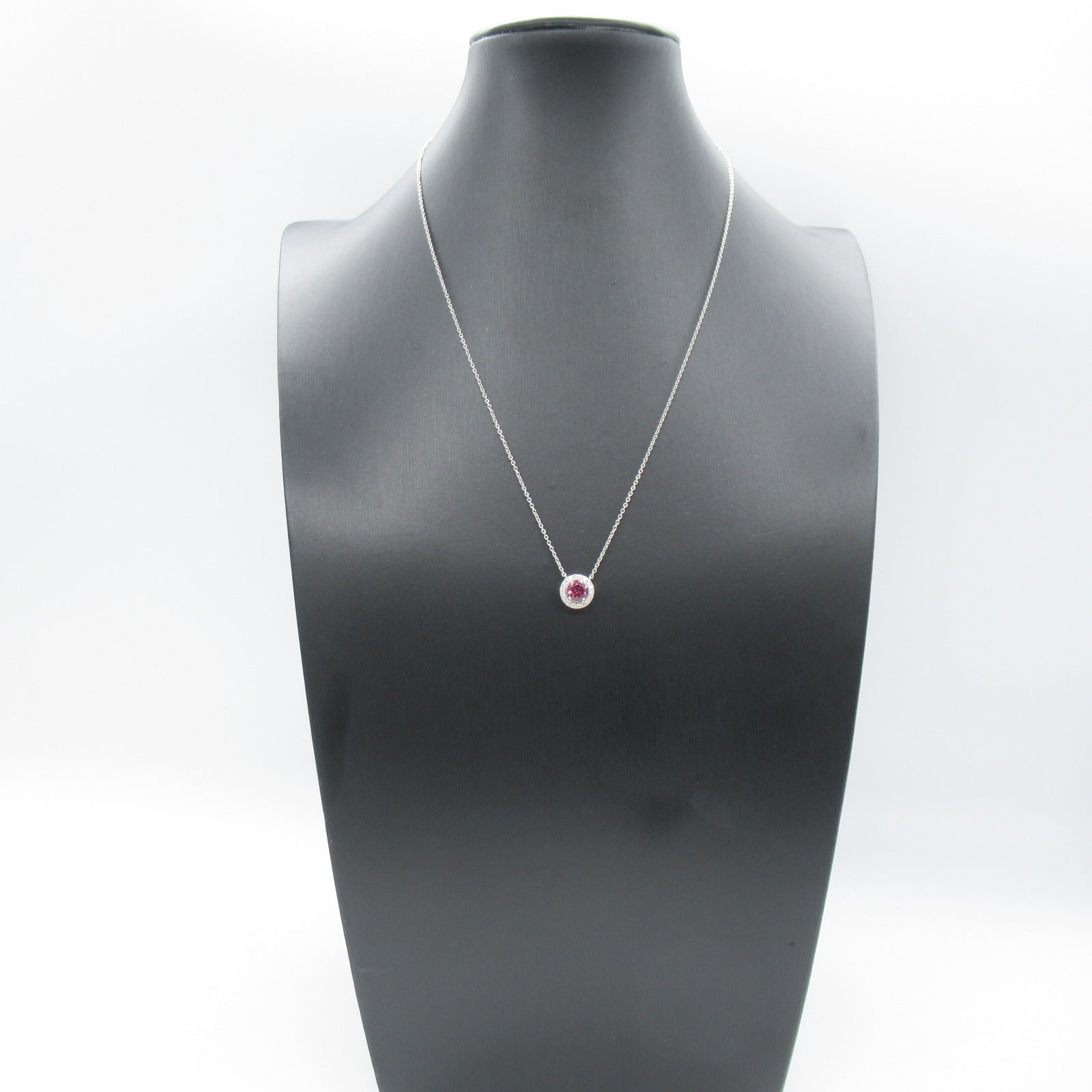 Tiffany TIFFANY&amp;CO Pink Marine Diamond Necklace Collar Jewelry Pt950 Platinum Diamond Pink Marine  Pink / Clear Collar