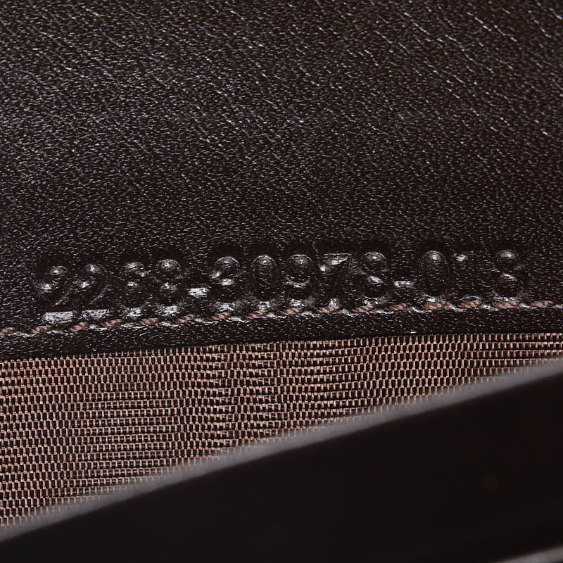 Fendi Zucca Round Fashner Long Wallet Brown Canvas Leather  Fendi