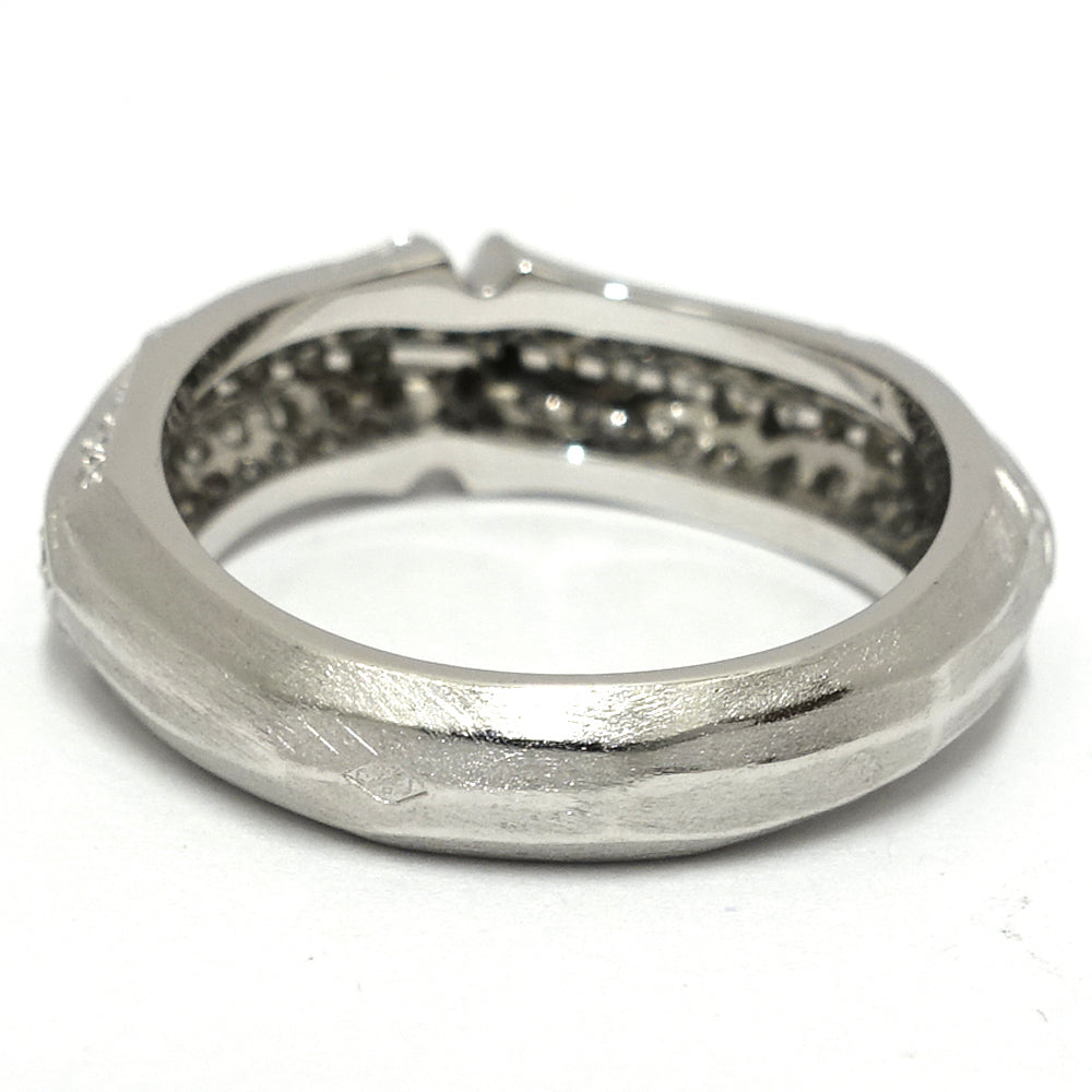 Cartier K18WG Bamboo Pave Diamond Ring Ring 750WG Jewelry  Mens