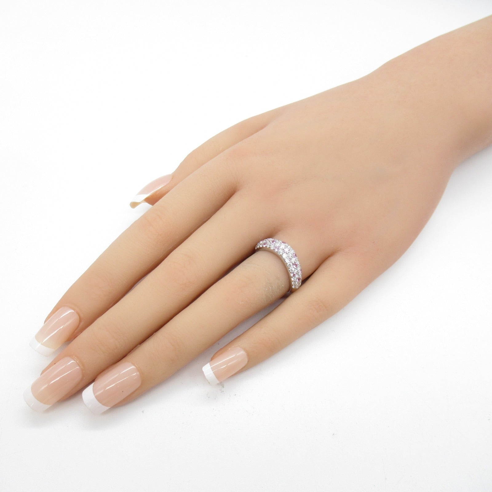 Jewelry Jewelry Diamond Ring Ring Ring Ring Jewelry K18WG (White G) Diamond  Pink / Clear Diamond 4.2g