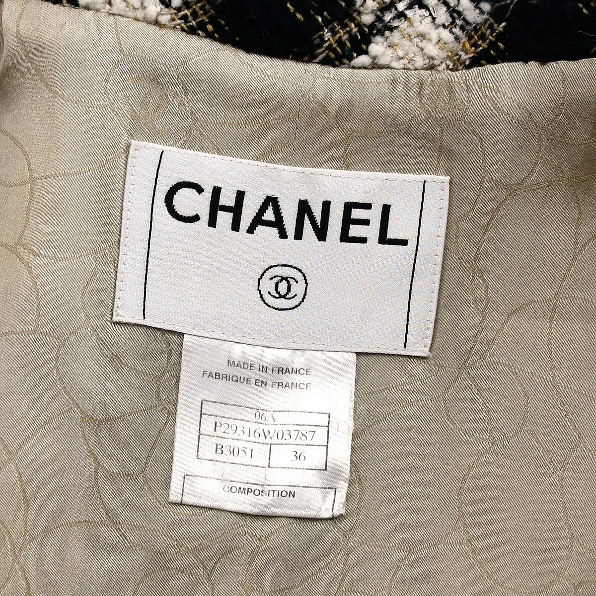 Chanel Single Breasted Jacket Beige 06A 