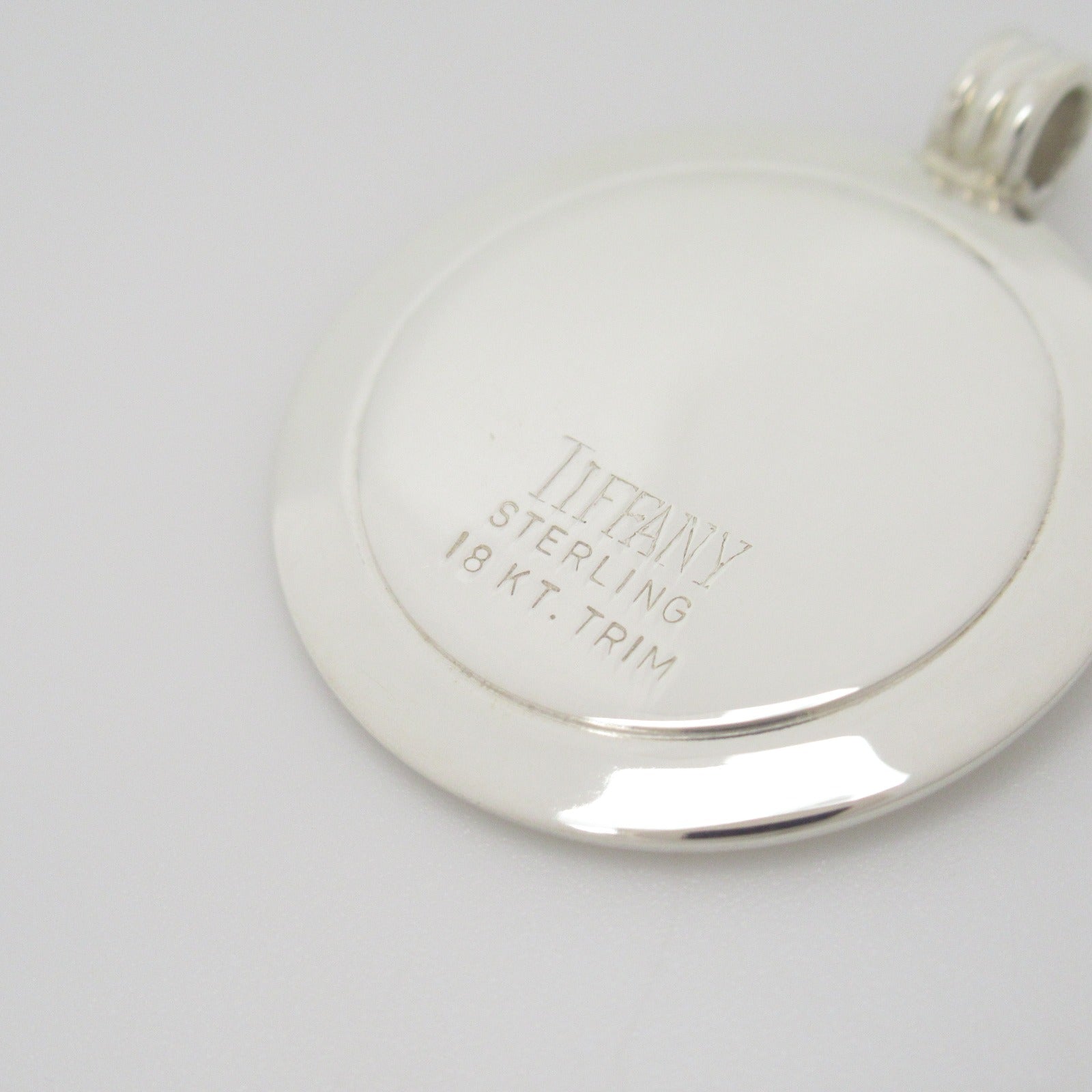 Tiffany &amp; Co Co Coin Top Pendant Top Jewelry 18KT/SV   Silver