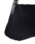 Fendi Black Velvet Mamma Baguette Handbag