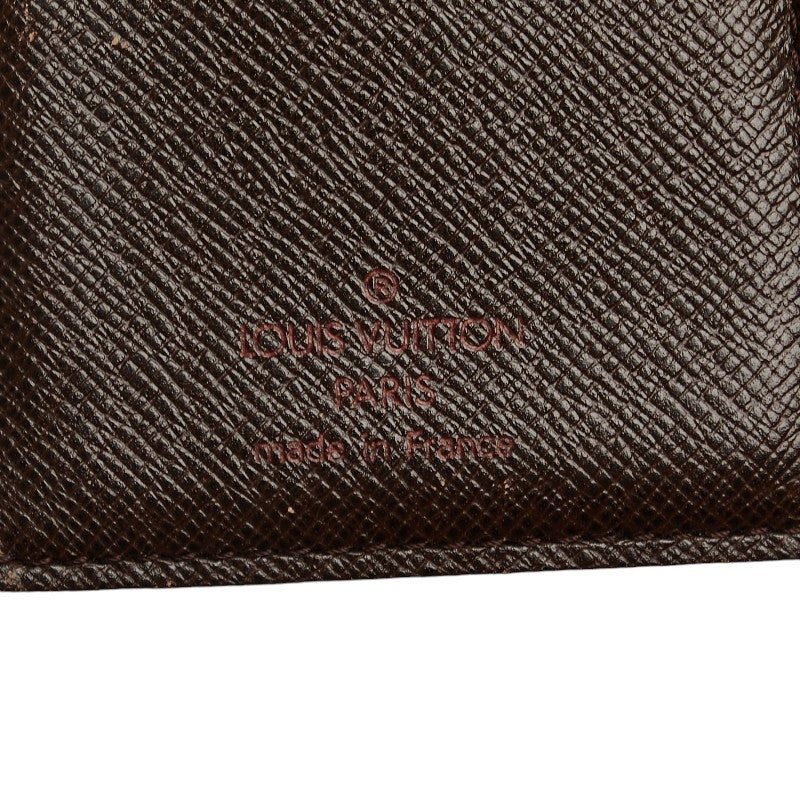 Louis Vuitton Portemone Vienna Double Fold Wallet N61664 Brown PVC Leather  Louis Vuitton