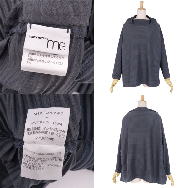 SeymiYake me ISSEY MIYAKE T-shirt T-shirt Honeycoat Long Sleeve Long Sleeve Tops  Free Grey