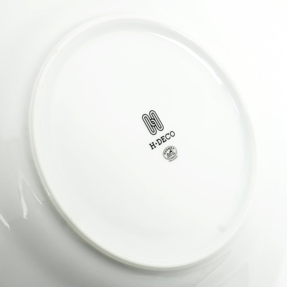 Hermes Dessert  H DECO White Black  Ceramic H Deco Ashdeco Small Other 【New Product】【Unused】