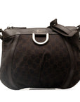 Gucci GG canvas abbey sliding shoulder bag 265691 brown canvas leather ladies GUCCI