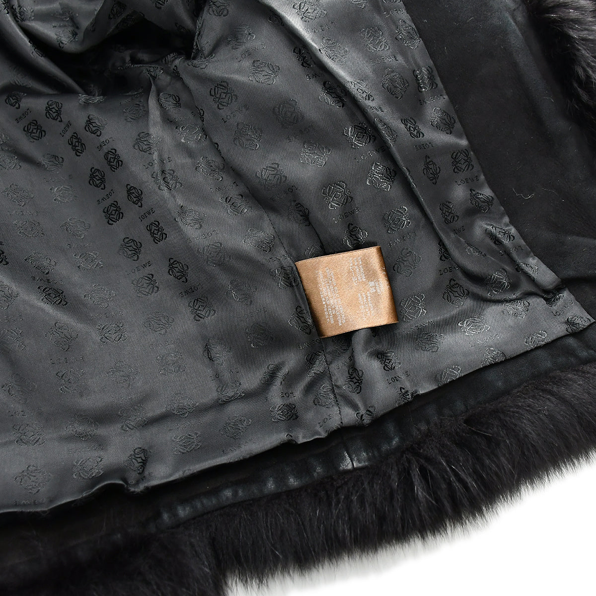 Loewe Fur Jacket Black 